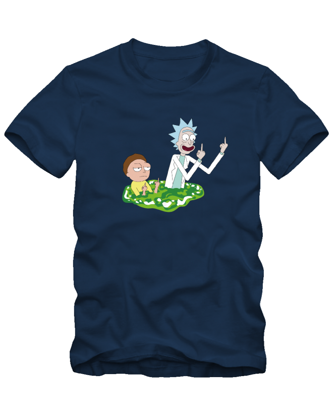 Marškinėliai finger Rick and Morty Marškinėliai finger Rick and Morty